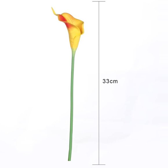 Luxe mango (fuego) calla lillies + vase - Picture 12 of 12